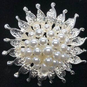 Pearl Sun Brooch